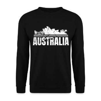 Australia - Unisex Sweatshirt - black - Front - Alina (178cm) & Michal (187cm)