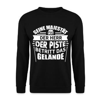SKI / WINTER / SCHNEE / URLAUB / HOBBY - Unisex Pullover - Schwarz - Vorne - Alina (178cm) & Michal (187cm)