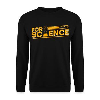 Wissenschaft - Unisex Pullover - Schwarz - Vorne - Alina (178cm) & Michal (187cm)