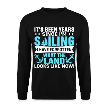 Voile de yacht qui dit drôle de voilier - Sweat-shirt Unisexe - noir - Devant - Alina (178cm) & Michal (187cm)