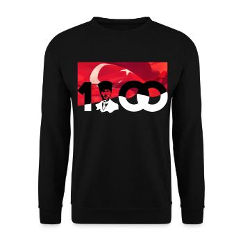 Cumhuriyet 100 Mustafa Kemal Ataturk Turkey - Unisex Sweatshirt - black - Front - Alina (178cm) & Michal (187cm)