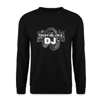 Trust me, i'm a DJ - Unisex Pullover - Schwarz - Vorne - Alina (178cm) & Michal (187cm)