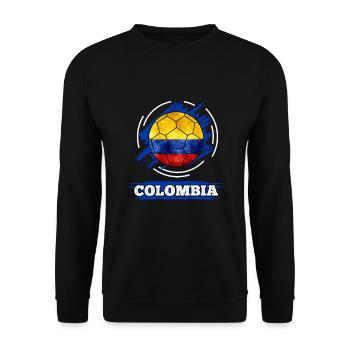 Soccer country flag of Colombia - Unisex Sweatshirt - black - Front - Alina (178cm) & Michal (187cm)