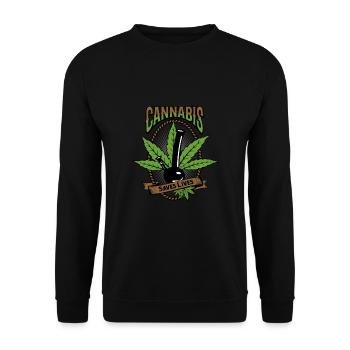 Herbe médicale au cannabis IV - Sweat-shirt Unisexe - noir - Devant - Alina (178cm) & Michal (187cm)