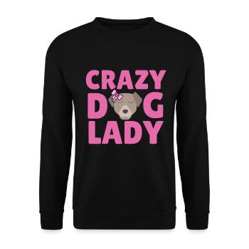 Dame de chien fou - Sweat-shirt Unisexe - noir - Devant - Alina (178cm) & Michal (187cm)