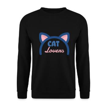 Amoureux des chats - Sweat-shirt Unisexe - noir - Devant - Alina (178cm) & Michal (187cm)