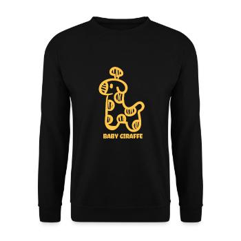 Baby Giraffe - Unisex Pullover - Schwarz - Vorne - Alina (178cm) & Michal (187cm)