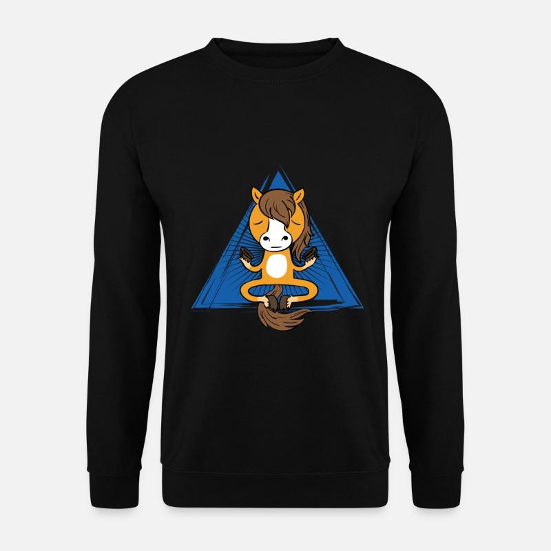 Cheval de méditation (cheval) - Sweat-shirt Unisexe - noir