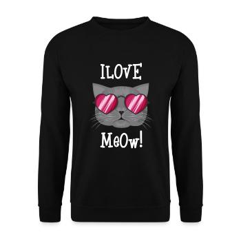 J'aime les chatons - Sweat-shirt Unisexe - noir - Devant - Alina (178cm) & Michal (187cm)