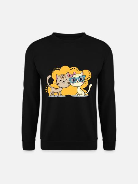 Amour de chat - Sweat-shirt Unisexe - noir