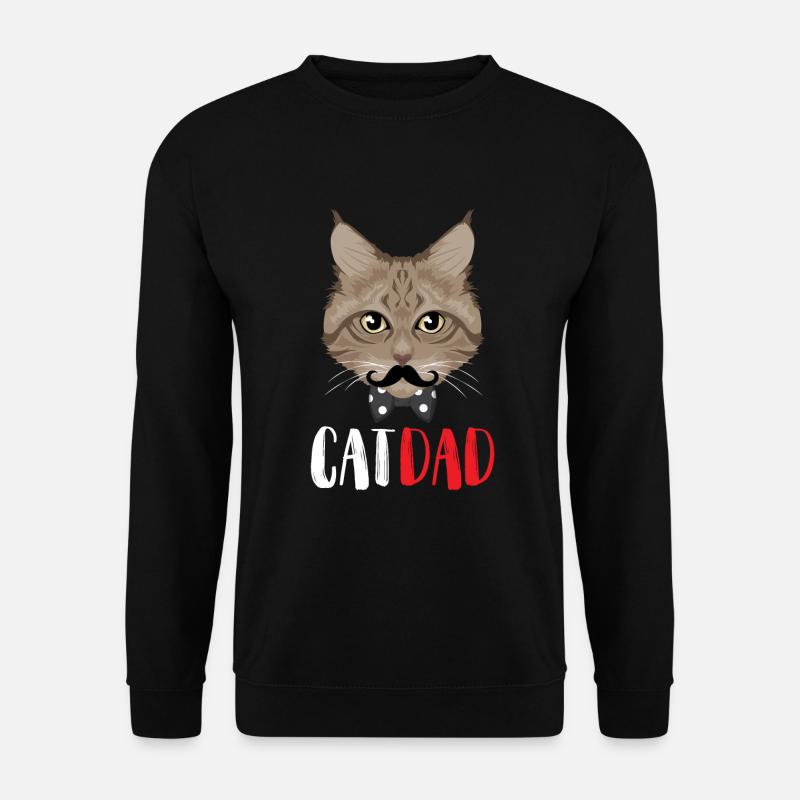 Stolzer Katzen Papa - Unisex Pullover - Schwarz