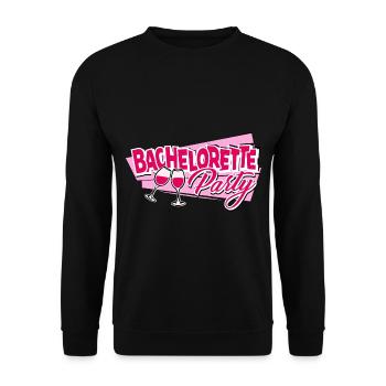 Junggesellenabschied Bachelorette Party - Unisex Pullover - Schwarz - Vorne - Alina (178cm) & Michal (187cm)