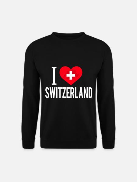 I Love Switzerland / Schweiz - Unisex Sweatshirt - black