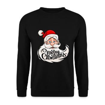 Noël Santa Claus / Noël - Sweat-shirt Unisexe - noir - Devant - Alina (178cm) & Michal (187cm)