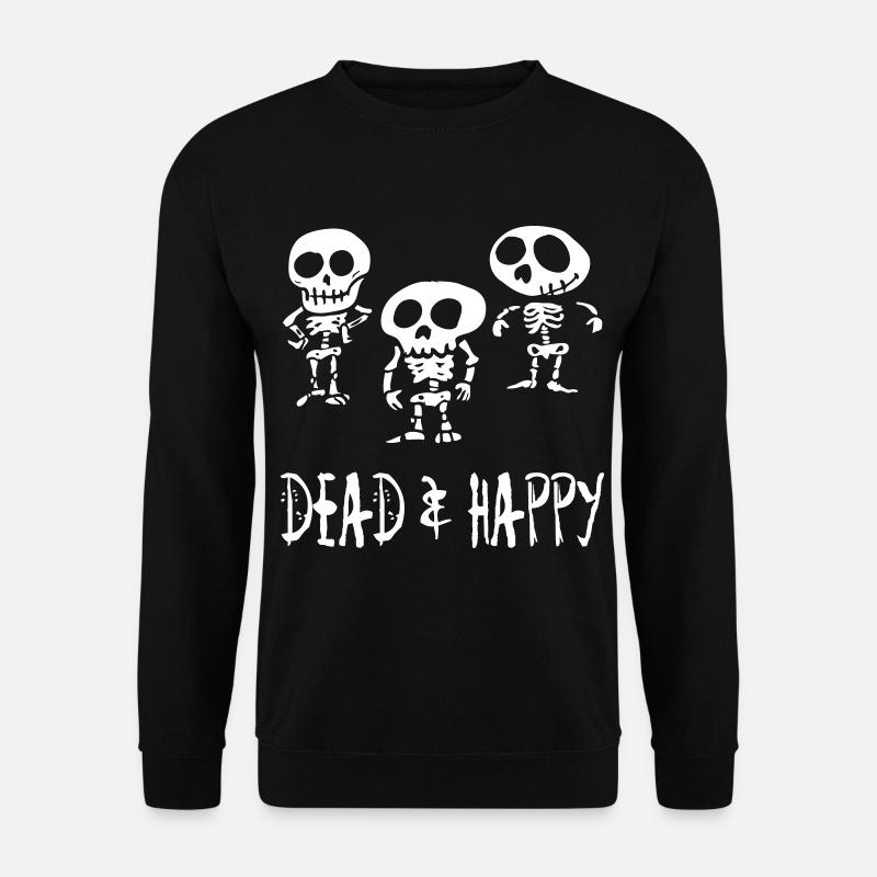 dead & happy - Unisex Pullover - Schwarz