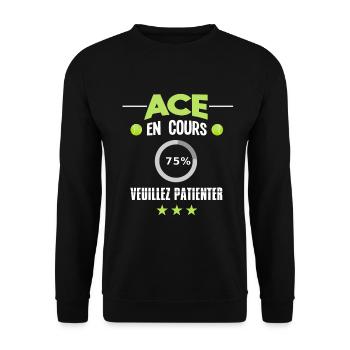 ACE en cours, veuillez patienter. Humour tennis - Sweat-shirt Unisexe - noir - Devant - Alina (178cm) & Michal (187cm)