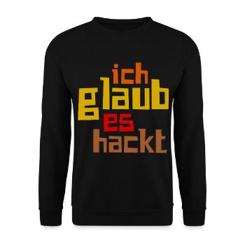 Ich Glaub Es Hackt - Unisex Pullover - Schwarz - Vorne - Alina (178cm) & Michal (187cm)