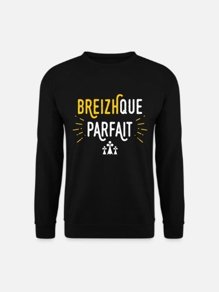 Breizhque parfait Humour Bretagne Breton. Triskel - Sweat-shirt Unisexe - noir