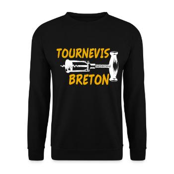 Tournevis breton, humour Bretagne, idée cadeau - Sweat-shirt Unisexe - noir - Devant - Alina (178cm) & Michal (187cm)