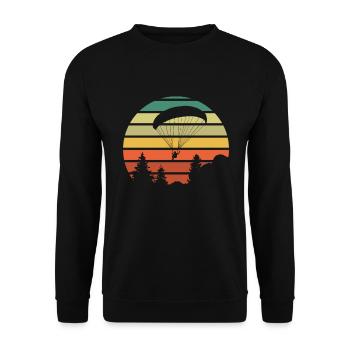 Paragliding, originelle Geschenkidee für Enthusiasten - Unisex Pullover - Schwarz - Vorne - Alina (178cm) & Michal (187cm)