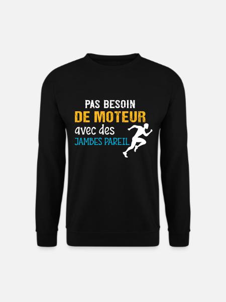 Running idée cadeau course à pied, humour sport - Sweat-shirt Unisexe - noir