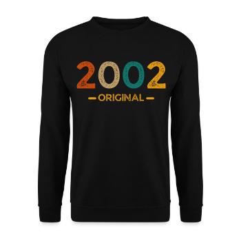 2002 original - Sweat-shirt Unisexe - noir - Devant - Alina (178cm) & Michal (187cm)