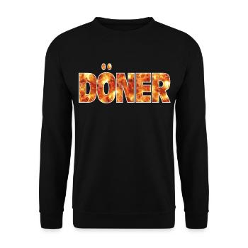 Döner - Unisex Pullover - Schwarz - Vorne - Alina (178cm) & Michal (187cm)