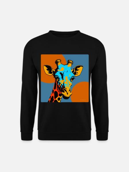 Girafe en Pop Art - Sweat-shirt Unisexe - noir