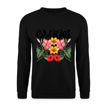 Bloom - Unisex Sweatshirt - black - Front - Alina (178cm) & Michal (187cm)