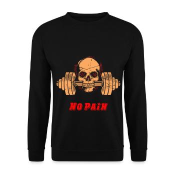 Cadeau d'haltères de musculation drôle de musculation - Sweat-shirt Unisexe - noir - Devant - Alina (178cm) & Michal (187cm)