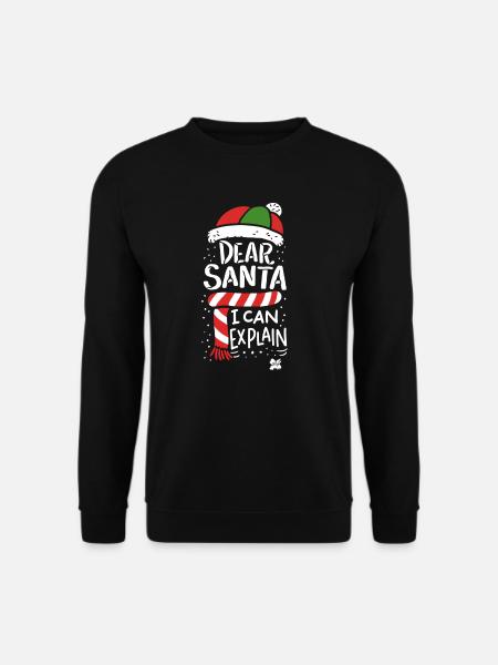Weihnachten Geschenk Geschenkidee xmas santa snow - Unisex Pullover - Schwarz