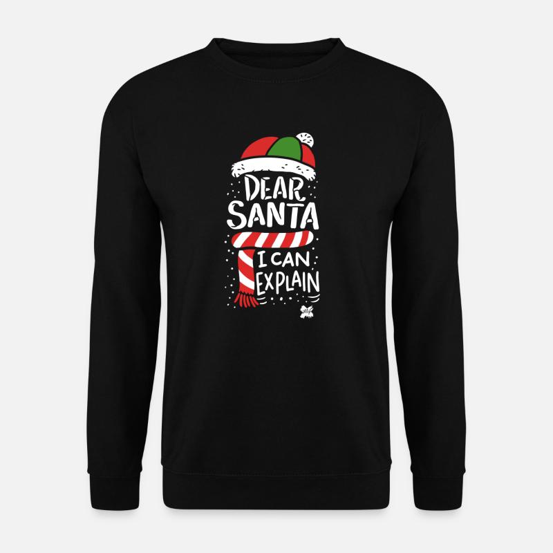 Weihnachten Geschenk Geschenkidee xmas santa snow - Unisex Pullover - Schwarz