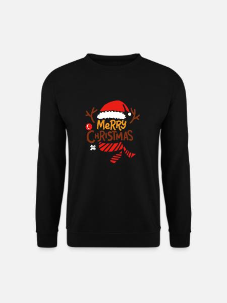 Idée cadeau noel noel santa neige - Sweat-shirt Unisexe - noir