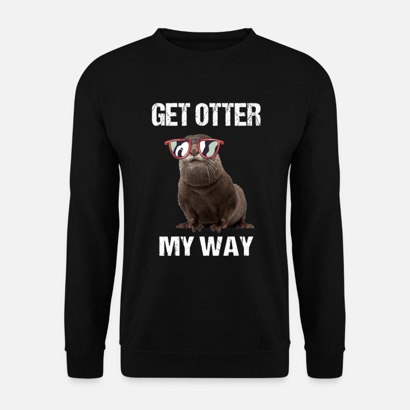 Otter Fischotter Seeotter Geschenkidee Tiere - Unisex Pullover - Schwarz