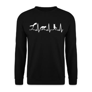 Renard battement de coeur des animaux de la forêt - Sweat-shirt Unisexe - noir - Devant - Alina (178cm) & Michal (187cm)