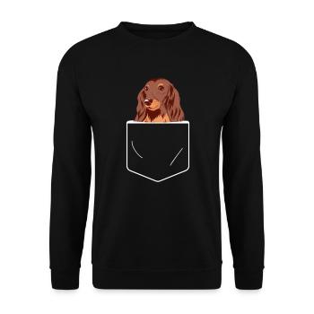 Dachshund - Unisex Sweatshirt - black - Front - Alina (178cm) & Michal (187cm)