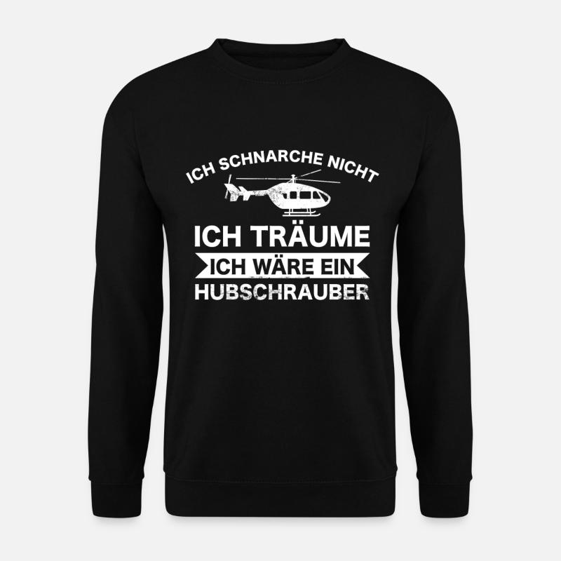 Hubschrauber Helikopter Geschenk Piloten fliegen - Unisex Pullover - Schwarz