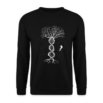 Klettern Geschenk Wald Wandern Natur Bouldern - Unisex Pullover - Schwarz - Vorne - Alina (178cm) & Michal (187cm)