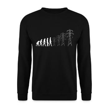 Electronics Electrician Electrical Engineer Gift - Unisex Sweatshirt - black - Front - Alina (178cm) & Michal (187cm)