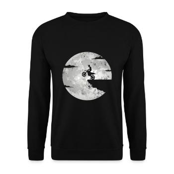 Moto motocross moto de pleine lune conduire moto - Sweat-shirt Unisexe - noir - Devant - Alina (178cm) & Michal (187cm)