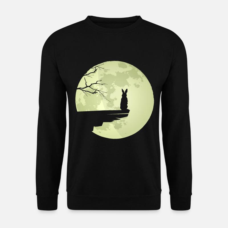 Hase Mond Karnickel Hasen Häschen Osterhasen - Unisex Pullover - Schwarz