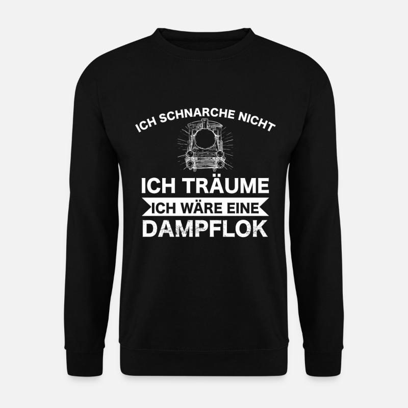 Eisenbahn Modellbahn Eisenbahner Dampflok Zug - Unisex Pullover - Schwarz