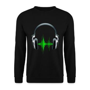 Les écouteurs DJ equalizer - Sweat-shirt Unisexe - noir - Devant - Alina (178cm) & Michal (187cm)