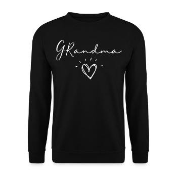 Grandma. Grandma gift - Unisex Sweatshirt - black - Front - Alina (178cm) & Michal (187cm)
