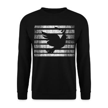 Taube Frieden Friedenstaube - Unisex Pullover - Schwarz - Vorne - Alina (178cm) & Michal (187cm)
