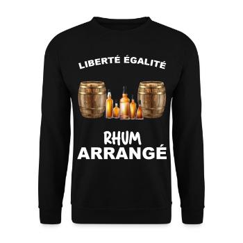 Liberté Egalité Fhum Arrangé - Sweat-shirt Unisexe - noir - Devant - Alina (178cm) & Michal (187cm)