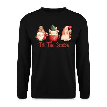 c’est la saison. Joyeux Noël - Sweat-shirt Unisexe - noir - Devant - Alina (178cm) & Michal (187cm)