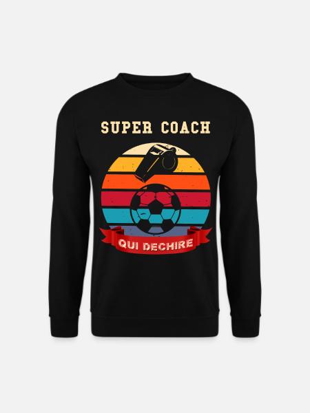 Supertrainer, der den Humor im Fußball zerreißt - Unisex Pullover - Schwarz