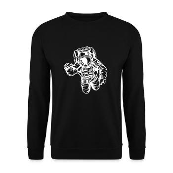 astronaut - Unisex Sweatshirt - black - Front - Alina (178cm) & Michal (187cm)