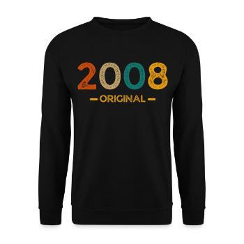 Original 2008 - Unisex Pullover - Schwarz - Vorne - Alina (178cm) & Michal (187cm)
